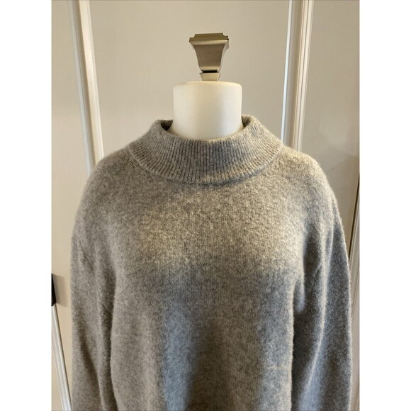 J. Crew Mock Sweater‎ Supersoft Yarn Merino Wool Alpaca Blend Gray Size S - Picture 2 of 13